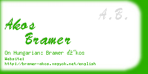 akos bramer business card